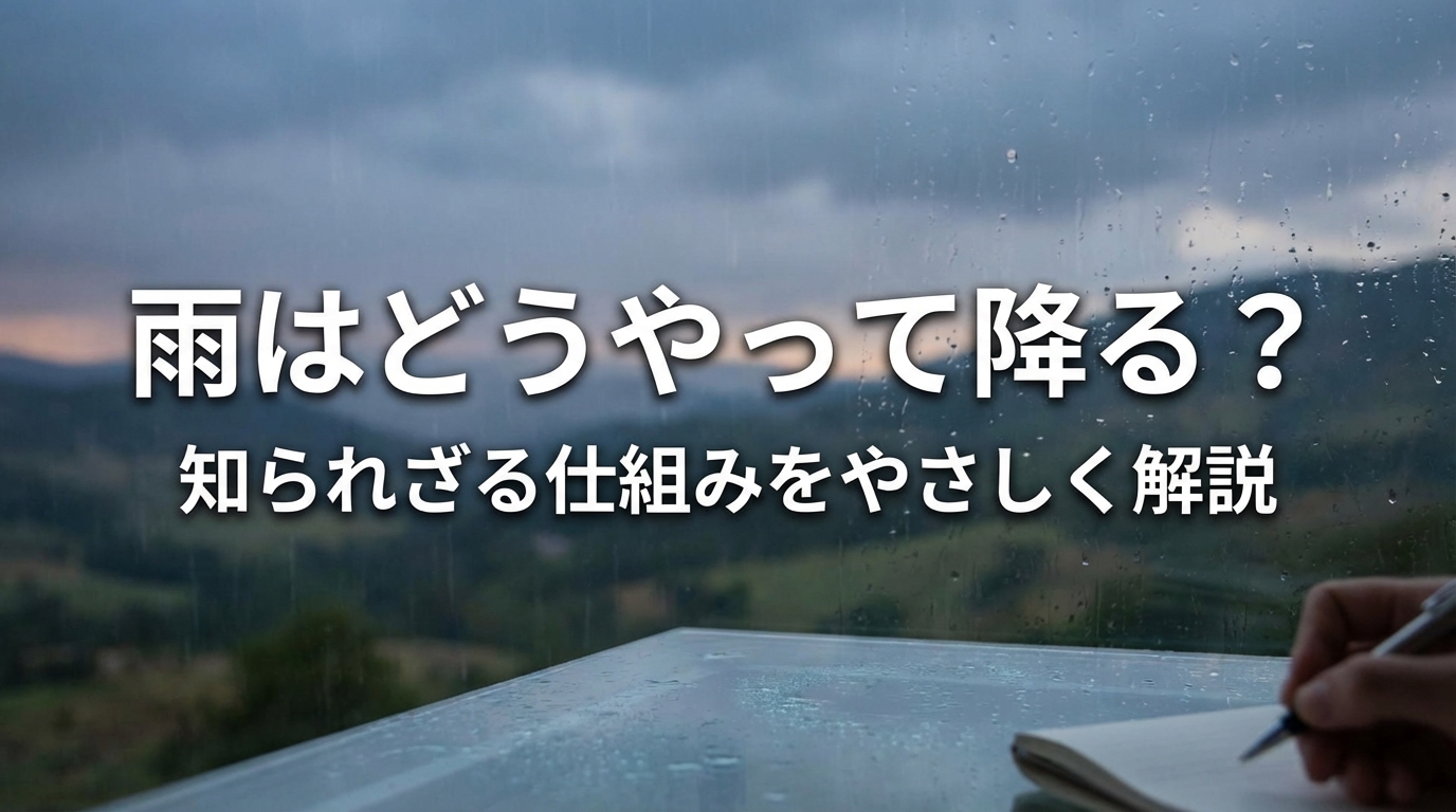 雨はどうやって降る？知られざる仕組みをやさしく解説