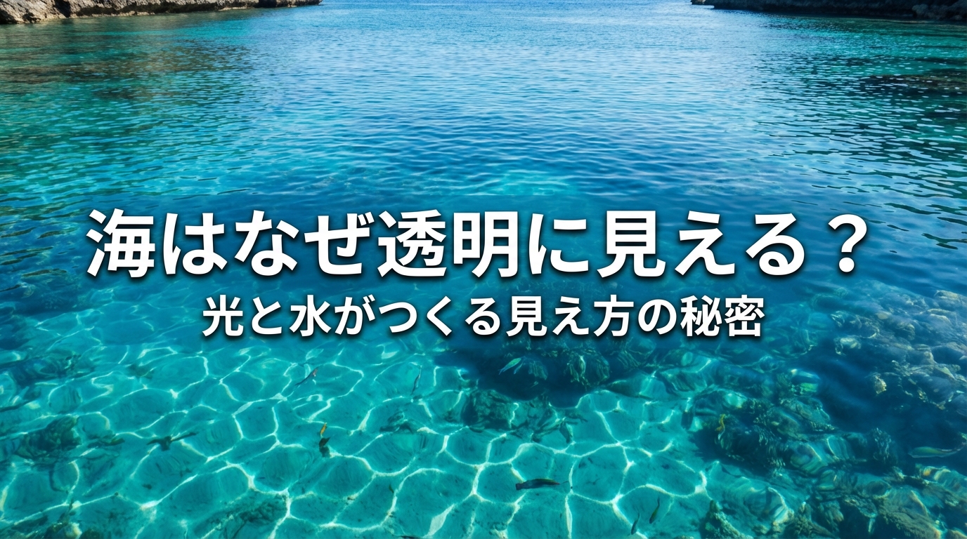 海はなぜ透明に見える？光と水がつくる見え方の秘密