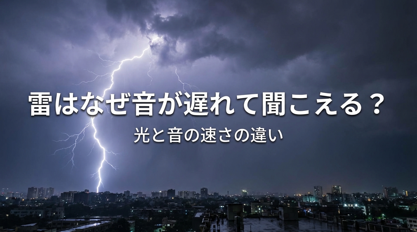 雷はなぜ音が遅れて聞こえる?光と音の速さの違いとは