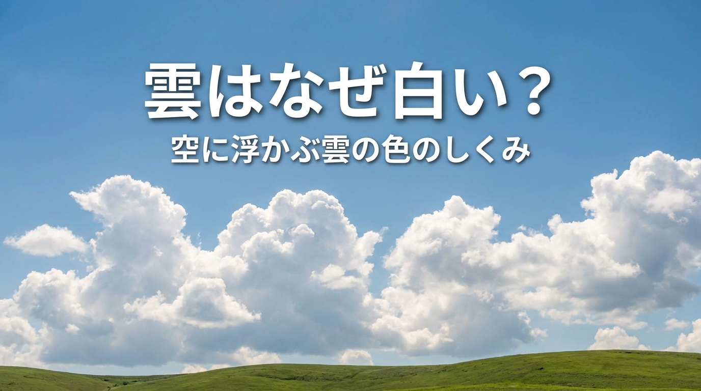 雲はなぜ白い?空に浮かぶ雲の色のしくみ