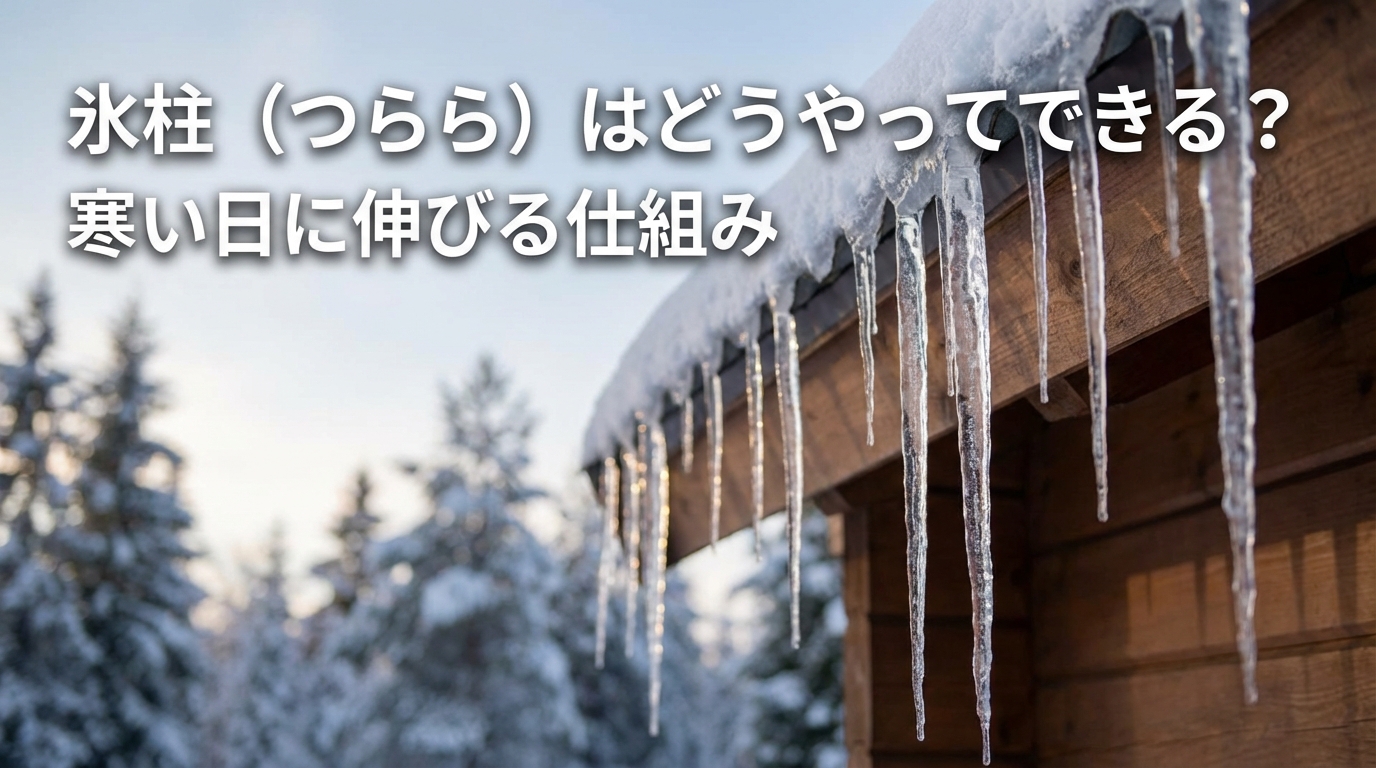 氷柱（つらら）はどうやってできる？寒い日に伸びる仕組みとは