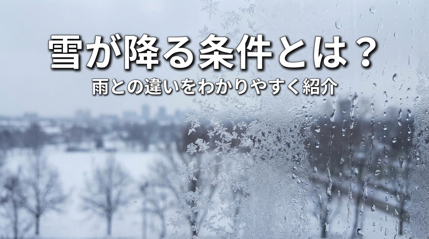 雪が降る条件とは？雨との違いをわかりやすく紹介