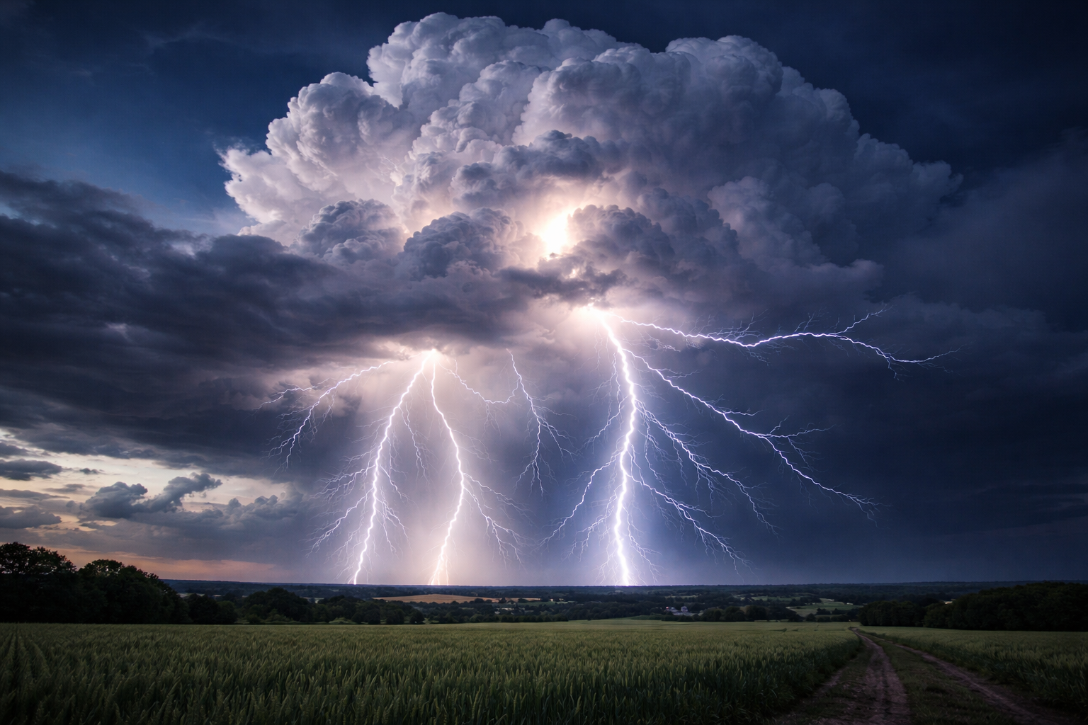 雷は積乱雲で起きる「大きな放電」だと考えられます