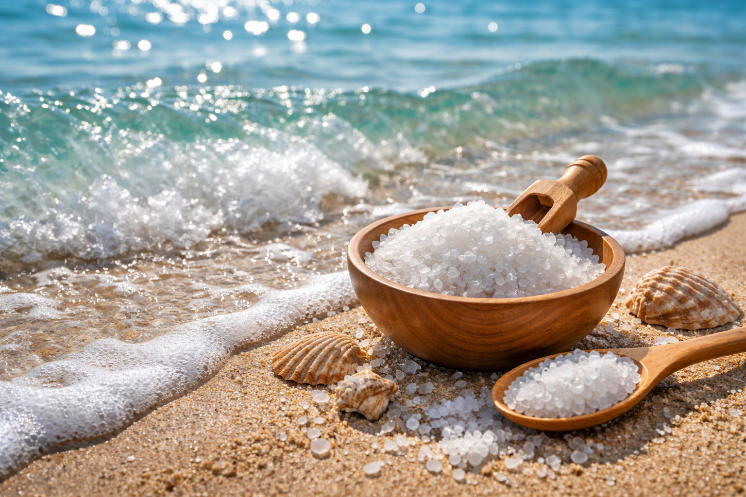 海水のしょっぱさは「塩が約3〜3.5%溶けている」ことが中心です