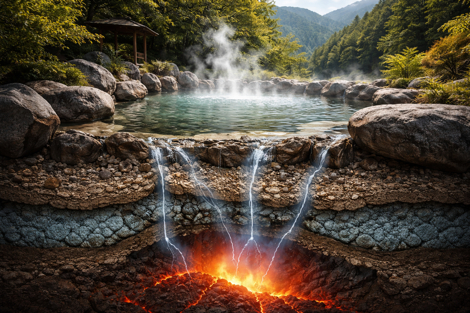 温泉は「地下水・熱・通り道」がそろって生まれます