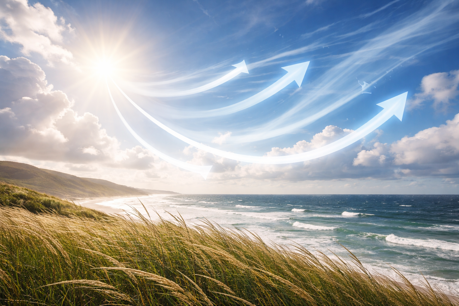 温度差が気圧差を生み、風の土台になります