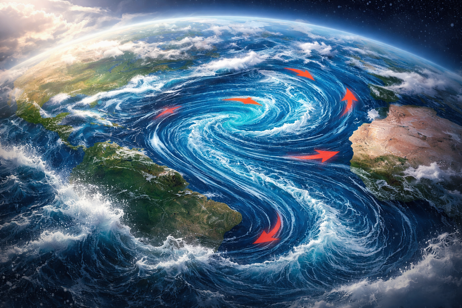 海流を動かす主役は「風・自転・密度差」の組み合わせです