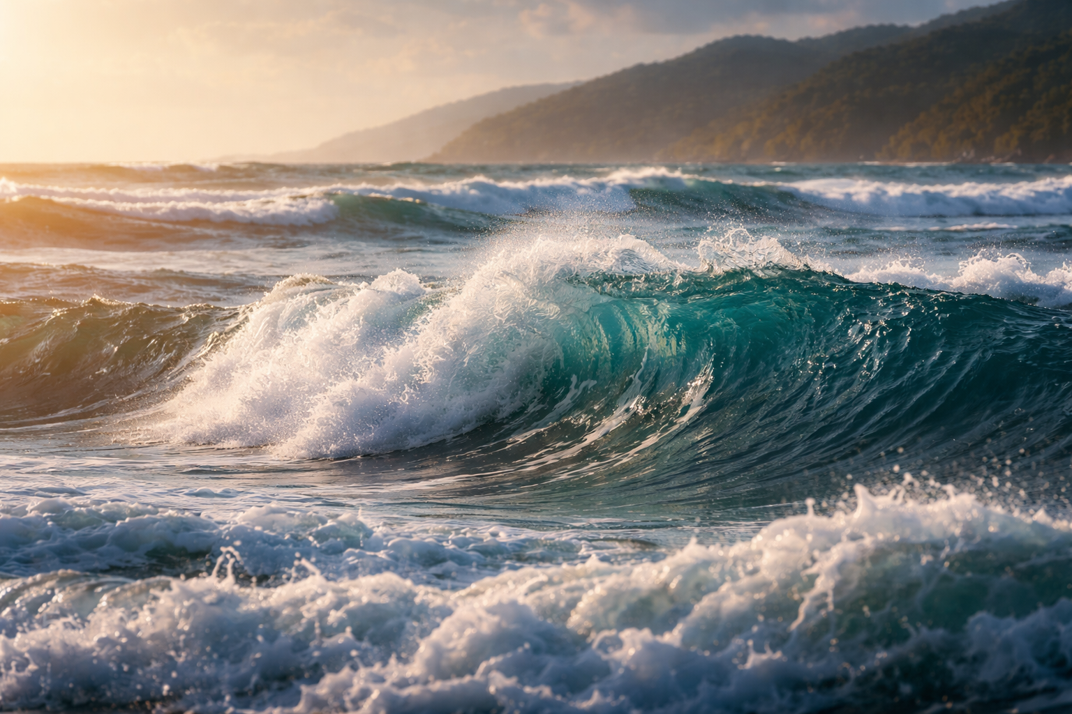 海の波が生まれて届くまでの仕組みを押さえる