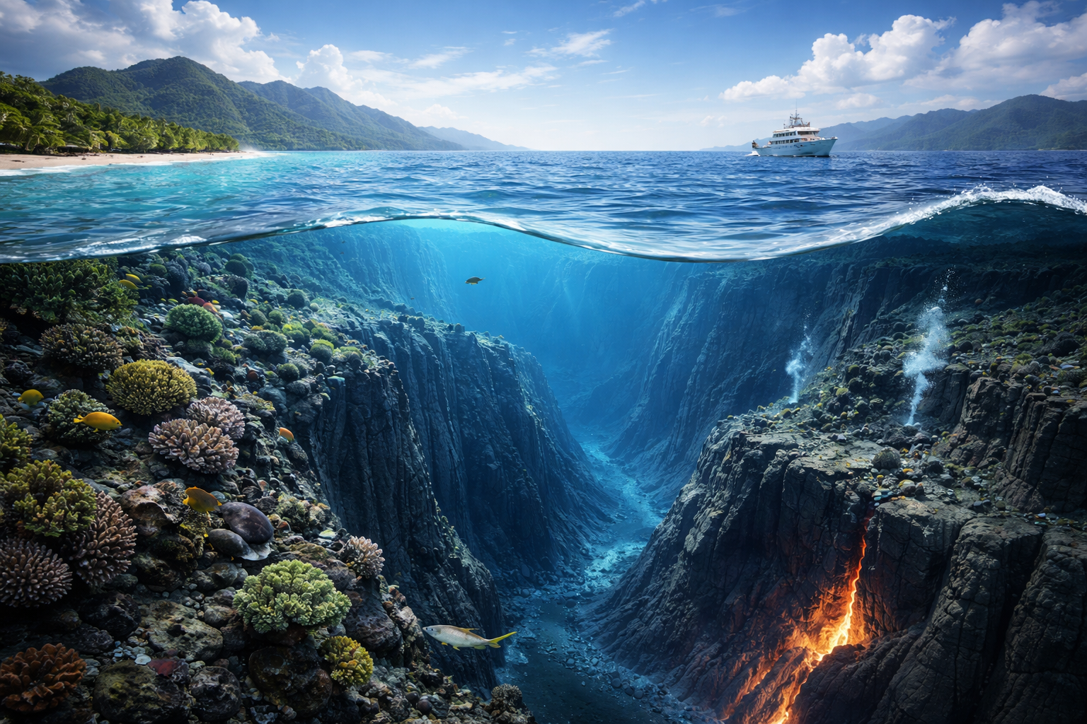 海の深さを決めているのは「地殻の違い」と「動く地球」です