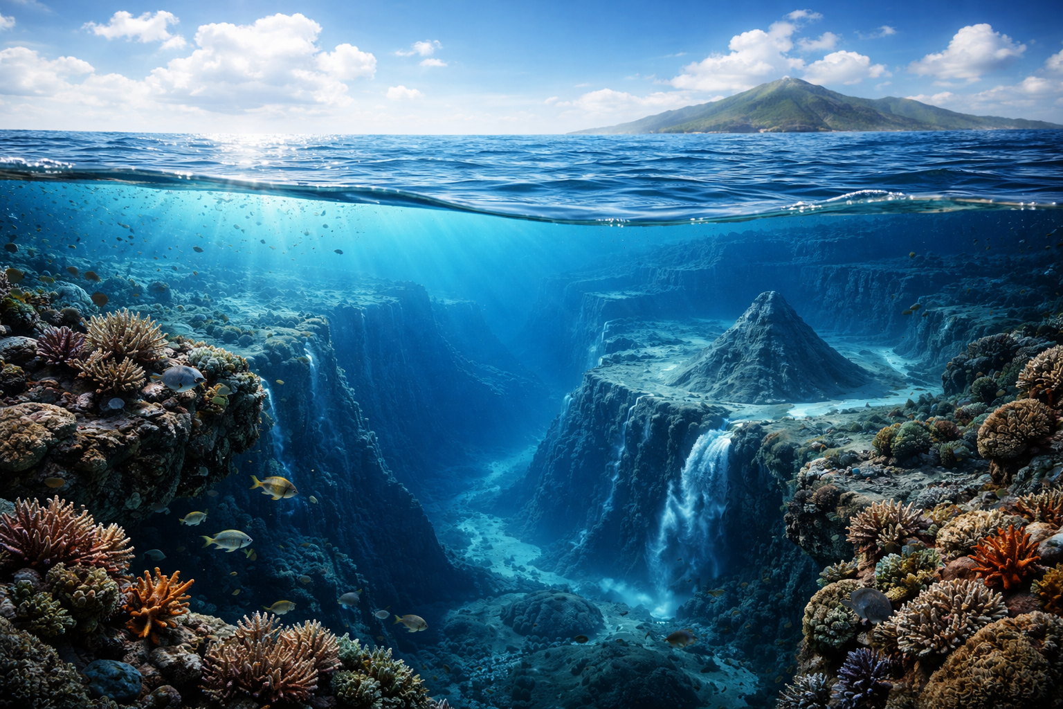 海の深さの違いがよく分かる代表的な海底地形