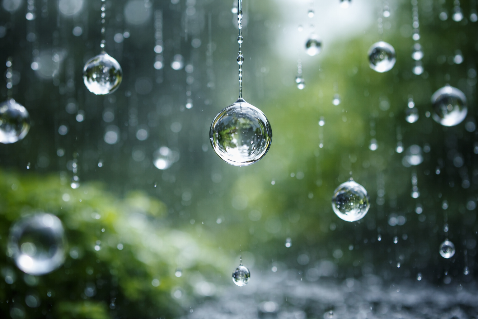 雨粒の形は落下中に「力のバランス」で決まります